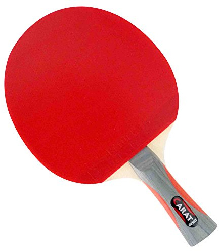 GEWO Carat Tischtennisschläger - ITTF genehmigter Allround-Tischtennisschläger mit ausgewogener Spin-Speed-Balance, Fertigschläger mit schnellem Belag und hohen Rotationseigenschaften, Griff konkav