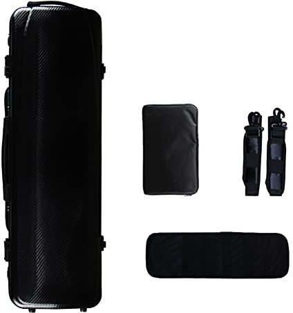 HDYNUZ 4/4 Full Size Violin Case Professionelle Violine Hard Shell Mixed Carbon Fiber Super Lightweight 2.3kg