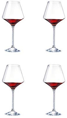 AGAATI Bicchieri da Vino in Vetro Set di Bicchieri da Vino da Picnic in Cristallo Classico, Lavabili in lavastoviglie, Bicchieri da Vino Rosso (Colore : C) (c)