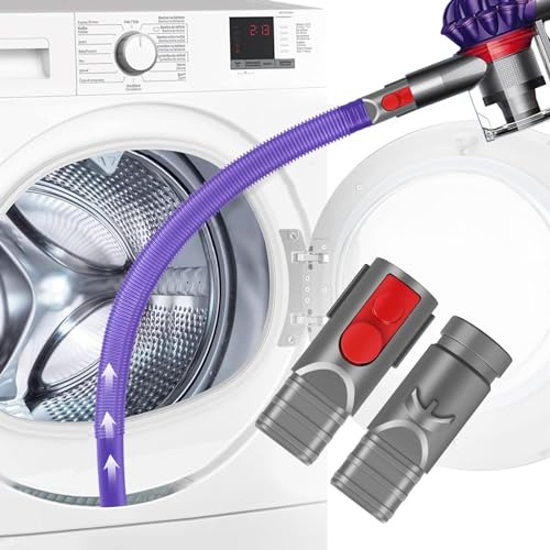 RUKHOOL Flexibelt fogmunstycke för Dyson V15 V12 V11 V10 V8 V7 V6 långt dammsugarmunstycke Flexi Crevice munstycke platt sugmunstycke dammsugare tillbehör för rengöring möbler kemtvätt och bil, 87 cm