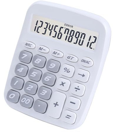 Dpofirs Einfacher Taschenrechner, Niedlicher Desktop-Taschenrechner für Schule, Büro, Zuhause, Standardfunktionsrechner, Tischrechner, Batteriebetriebener Elektronischer Taschenrechner
