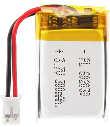 Uxney Batería de 3,7 V 300 mAh 602030 de polímero de litio, iones de litio, batería de iones de litio con conector de 2 PH con 2 mm de tamaño de cuadrícula