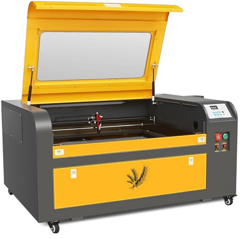 PEIXU 80W Laser Graviermaschine CO2 Lasergraviermaschine 700mmx500mm Lasergravur Maschine CO2 Holz Laser Engraving Cutter Schnitzgeschwindigkeit 0-30000mm/min,mit M3 Mainboard für Holz/Leder/Papier