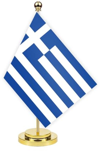 Griechenland Schreibtisch Flagge, 30cm großes kleines GriechischGriechisch Banner im Freien, winziges Drucken Dekor für Büro Home Tisch desk Greece