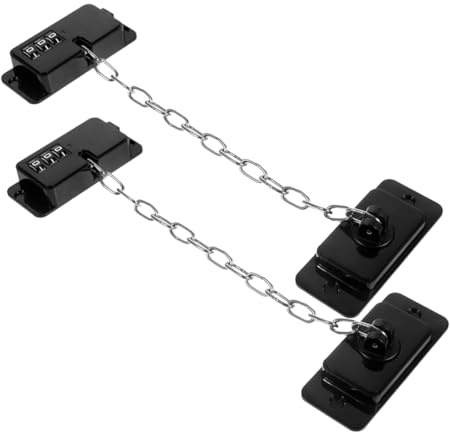 HEMOTON Verrou de Sécurité Protection Bébé Garçon et Filles Design Adhésif, Matériau Abs et Acier, 2 Pièces pour Tiroir et Réfrigérateur pour Usage Domestique