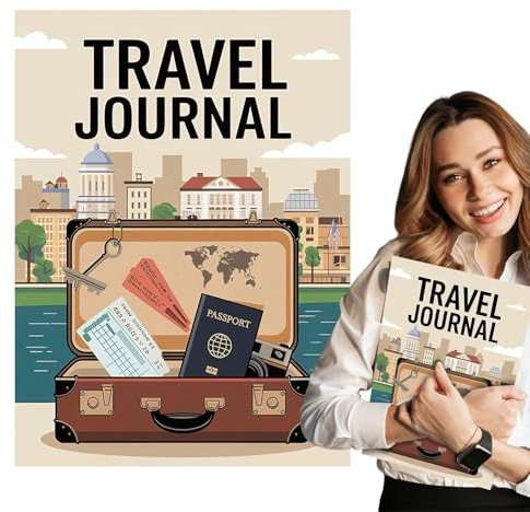 Generisch Reiseblogbuch Journal, Travel Journal for Women | Regelled Hardcover Travelers Notebook mit elastischen Riemen - Tragbarer Urlaubsplaner für Abenteuergeschäftsreise -Wandercamping
