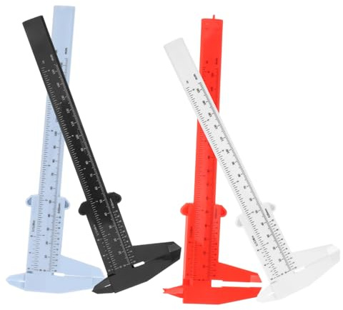 Calibrador de Plástico 150mm, Juego de 4 Piezas para Medición