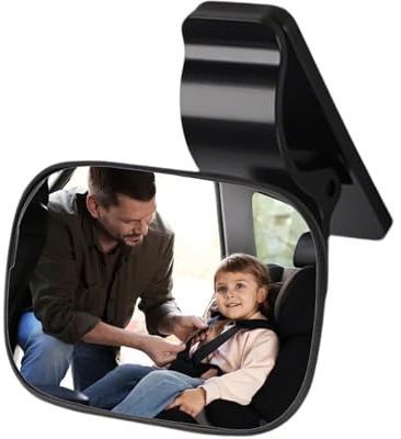 Miroir Voiture | Rotation à 360 Degrés Verre Courbé - Miroir À Rotation 360 Degrés Pour Siège Auto Orienté L'Arrière | pour SUV Camion Banquette Arrière Voyage et Trajets