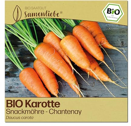 Samenliebe BIO Karotten Samen | Snackmöhre Chantenay - mini & winterhart - samenfestes BIO Saatgut