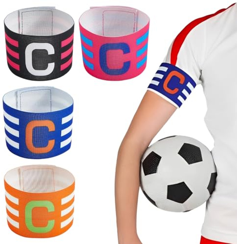 YAPKOLV Kapitänsbinde Fussball Verstellbare Elastic Spielführerbinde für Kinder Erwachsene Junior Viele Sportarten