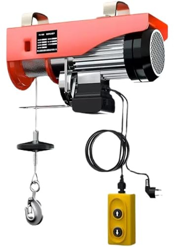 NKURTPC Cabrestante Elevador Polipasto eléctrico de Cuerda Alambre, cabrestante para Garaje, para el hogar, ático, Taller, polipasto Techo Cabrestante Eléctrico(PA200)