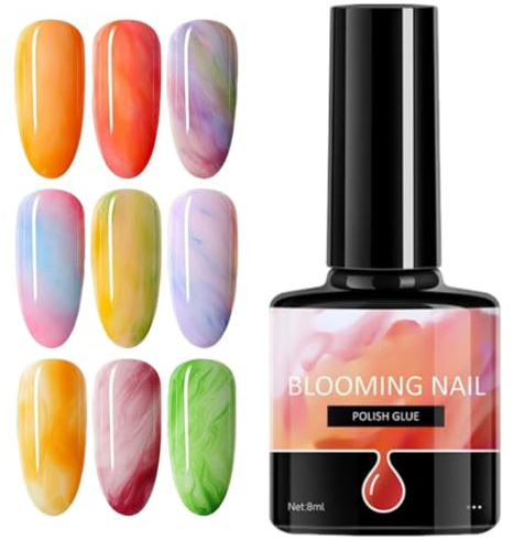Bloom Gel Bloom Gel-Lack | 7,3 ml durchsichtige schnelle Verlaufsflüssigkeit für Salon, Maniküre, täglichen Gebrauch, Reisen, Jugend, Zuhause, Bühne,