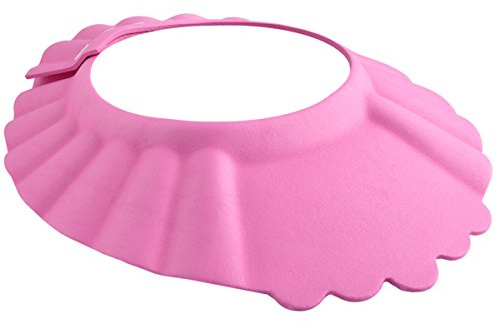 ISO TRADE Duschhaube Kinder Badekappe Verstellbar 13-15cm Ohr- und Augenschutz Universal 1835, Farbe:Rosa/pink