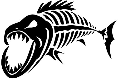 Fisch Aufkleber als Autoaufkleber oder Wandtattoo Aufkleber in 15cm 20cm oder 25cm Größe, Fisch Fishing Angeln Sport Aufkleber (232/8) (schwarz Glanz, 25cm)