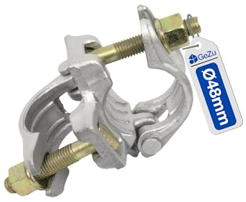 GeZu Impex Right Angle Coupler Ø 48 | 90° | Hot Dip Galvanised Clamp for Scaffolding Steel Pipe Construction Tubes Coupling