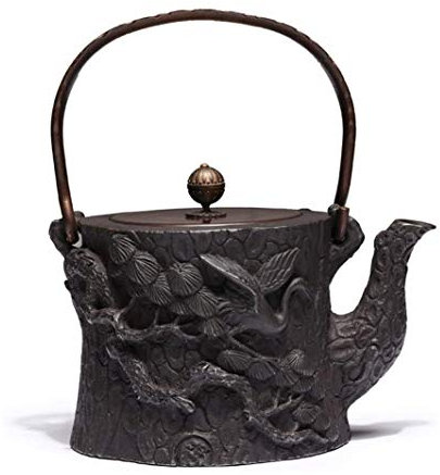 SMSOM Taller de té de Hierro Fundido Taller de Tetera Japonesa, Hecha a Mano sin Recubrimiento Olla de Hierro té de preparación de Tetera Kung Fu Juego de té Tetera