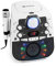 auna StarMaker 2.0 Karaoke System - Karaoke Machine, Bluetooth Function, CD Player, Suitable for CD, CD + G, CD-RW, Includes Microphone, 2 Microphone Inputs, LED Show, A/V Output, Colour: White