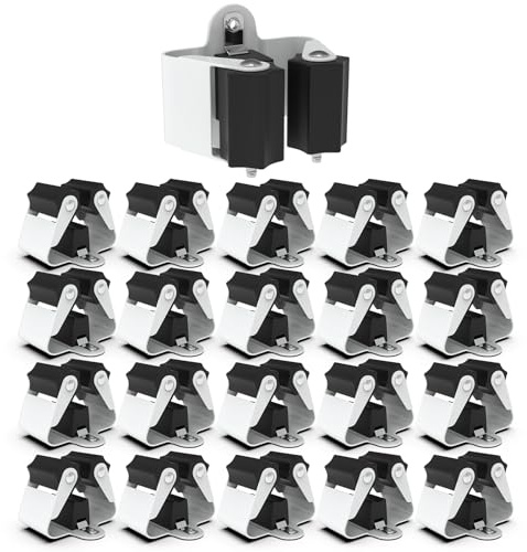 3-H 20X Besenhalterung Wand, Gartengerätehalter Set aus Federstahl(Schwarz) | Besenhalter Wandhalterung für Besen Gartengeräte Schaufel Wischmopp,Gerätehalter für Zuhause Garten Garage,pulverbeschichtet