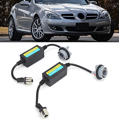 KIMISS LED-Scheinwerfer-Glühbirnen-Decoder, Fehlerfreie Widerstandsverkabelung Canbus-Kit, 2pcs 1156 LED-Decoder-Lampenbirne Warnung Canbus Error Canceller 12V für Auto