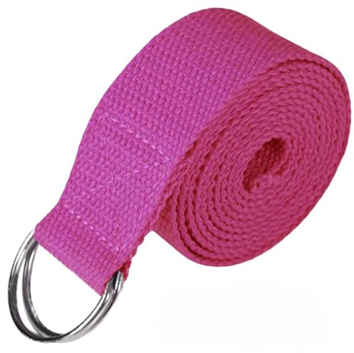 LTG PRO® Yoga Stretch Strap with D-Ring – Polyester Fitness Exercise & Pilates Belt – Adjustable Gym Leg, Waist & Stretch Support Strap
