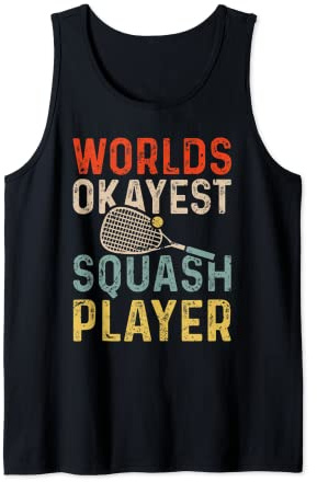 Worlds Okayest Squash Player Retro Squash Tank Top