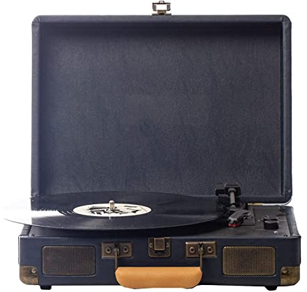 TAISK Portable Briefcase,Retro Record Player Bluetooth with Speakers for Vinyl, Supports Bluetooth Playba Every Family