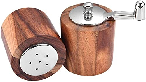 TONZN Ceramic Rotor Manual Crank Manual Thickness Adjustable Chili Salt and Pepper Mill Kitchen Tool Wood Color Salt Chili Salt Mill Chili Salt Salt Salt Mill Salt and Pepper Mills
