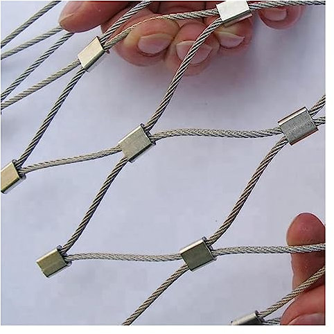 EHEIN Flexibles Edelstahldrahtseilgeflecht mit 3,0 mm Durchmesser, Balkontreppenschutz, Absturzsicherung, Bereichsisolierung (Color : 6cm, Size : 1X6m)