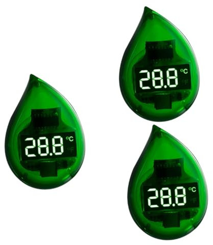 Housoutil 3st Aquarium-thermometer Hygrometer-thermometer Werkzeug Glasthermometer Aquarienwassertemperaturmesser Wassertank-thermometer Innentemperaturanzeige Led Abs Panzer