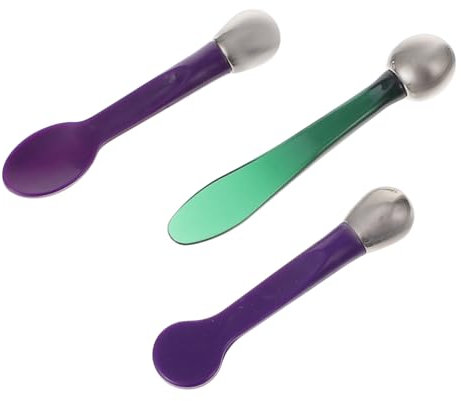 Beaupretty 3 Pz Crema Per Il Viso Crema Per Gli Occhi in Stick Trucco Degli Occhi Cucchiaio Crema Per Gli Occhi Applicatore Massaggio Raschietto Lega Di Zinco Mancare