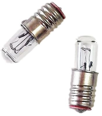 GWAYUANY 10 PCS E5 6.3v Miniature Indicator Light E5 12V Indicator Light Bulb E5 Instrument Bulb,6.3V