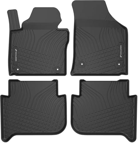 WALSER Premium Fussmatten Auto für VW Touran (1T1, 1T2) 02/2003-2010, 100% passgenaue Gummimatten Auto - Made in EU, robuste Fußmatten Auto, Auto Fußmatten, Fußmatte Auto