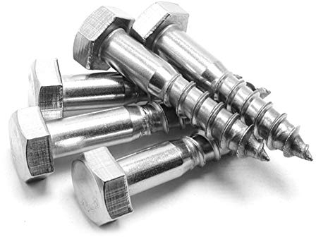 ZoRHac M6 M8 Sechskant-Holzschrauben, selbstschneidende Edelstahlschrauben, äußere Sechskantschraube (Größe: M6 x 100, 3 Stück) (Größe: M8 x 120, 1 Stück) (Color : One Color, Size : M8x90 2pcs)