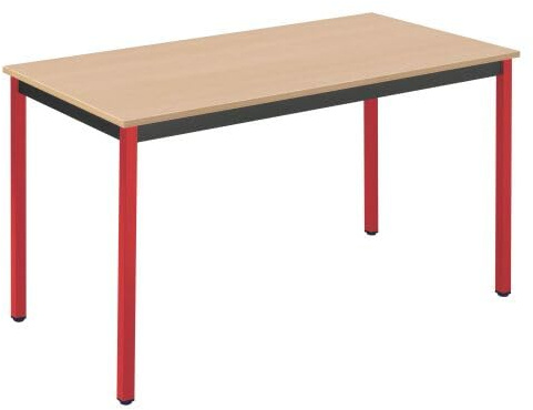 Générique Table Multi-usages hêtre L 120 x P 60 cm - Éco (Rouge)