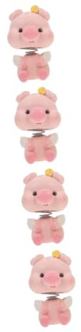Abaodam 4stücke Shaking Head Pig Dashboard Ornament Niedliche Wackelkopf Dekofigur Für Auto-innendekoration Kreatives Für Autoliebhaber Lustige Piggy Statue Für Tisch Und Schreibtisch