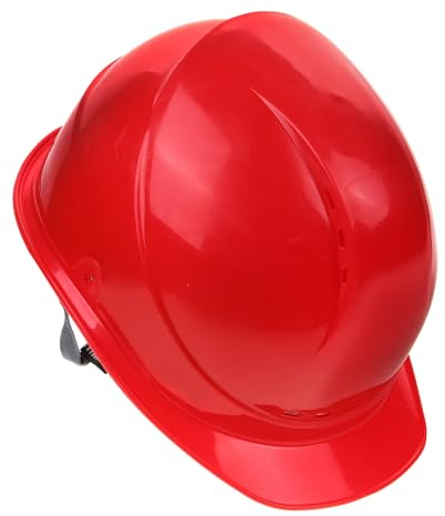 Homoyoyo Schutzhelm Für Bauarbeiten Robuster Sicherheitshelm Atmungsaktives Design Dicke Stoßfeste Bauhelm Für Hohe Risikoumgebungen Auffällige Rote Farbe Für Bessere Sichtbarkeit