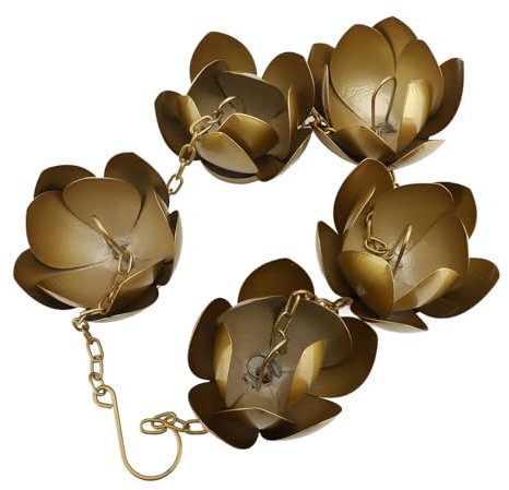 Yechiry Dekorative Regenkette, Regenfängerkette, 3,9 Fuß Lange Metallblumen-Regenkette Regenrinnenketten für Dachrinnen, eine Stilvolle Alternative zu Fallrohren