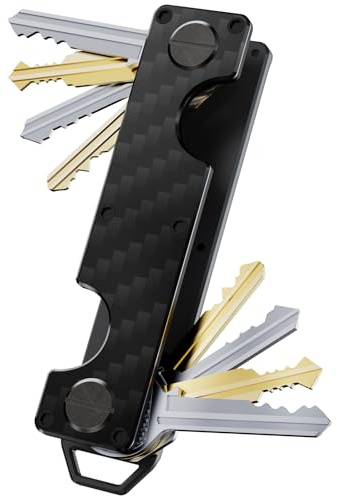 Key Organizer Key Holder Compact Key Case Minimalist Metal Key Chain Key Holder for Keychain Secures 8-10 Keys EDC