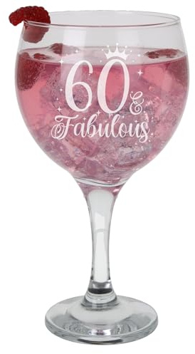 Always Looking Good 60th Birthday Gifts for Women 60 & Fabulous Engraved Gin Goblet Glass Present for 60 Year Old Ladies stemmed Gin Glass Laser Engraved Elegant Stemmed Gin Goblet 60th Gin Glass