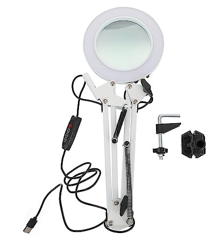 Angoily Lupenleuchte Mit Led-licht Für Vergrößerungsaufgaben Handlich Und Robust Für Reparaturen Und Nagelkunst Und Sorgen Für Langlebigkeit
