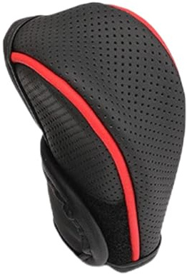 Copricambio Copertura della maniglia del cambio dell'auto Pomello del cambio Decor Copertura protettiva Accessori interni per auto universali Coprileva del cambio(Red)