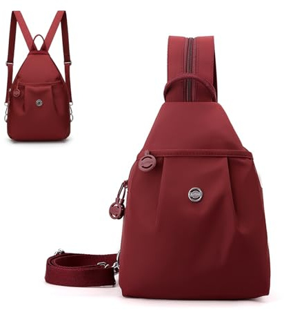 2 in 1 Rucksack Unisex Klein – Handtasche & Crossbody Bag in Einem, Leichter Wasserdichter Schulterrucksack aus Oxford-Gewebe, Umwandelbare Brusttasche für Damen & Herren, Arbeit, Reisen & Alltag