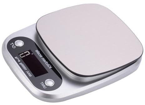 ARTIBETTER Bilancia Digitale Piccola da Cucina in Acciaio Inossidabile Portatile e Multifunzionale per Cottura e Caffè con Display LCD Retroilluminato Senza Batterie Compatta e Resistente
