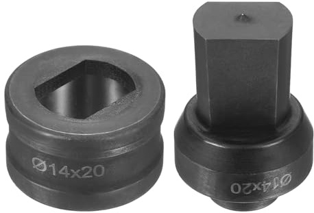 QUARKZMAN Punzone Idraulico Foro Φ14×20mm Foro Scanalato Acciaio 40Cr Kit Punzonatura Elettrica Per Macchina Punzonatrice Elettrica CH60 Nero