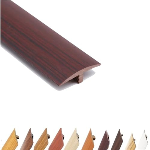 Strisce autoadesive a T per transizione del pavimento, 3 pezzi, 91 cm, in PVC, per giunzioni di pavimenti lisci, viola rossastro, ideali per soluzioni di pavimentazione senza cuciture