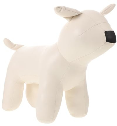 NOLITOY Hunde Schaufensterpuppe aus Pu Leder 42x29x14,5cm Stabiler Hunde Kleiderständer für Boutique Modenschau Präsentationsmodell für Haustierbekleidung
