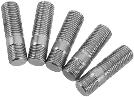 HEMOTON Kit de 5 Goujons de Roue M14x1,25 et M14x1,5 en Acier 50 Mm Boulons de Moyeu de Roue Allongés Écrous de Moyeu Automobile Résistants pour Garage et Atelier Fixation Fiable