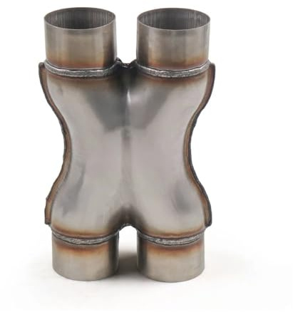 Tubo Scarico Auto X-PIPE 2.25'' 2.5'' 3'' Di Scarico In/Out Silenziatore Universale Punta A Quattro Vie Tubo In Acciaio Inossidabile Punta Silenziatore(2.5inch)