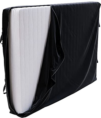 Dreamzie Skyddskåpa för förvaring och flyttning av madrasser - För Madrass 90 x 200 x 25 cm - med 4 handtag och dragkedja - fulla madrassöverdrag för vattentät förvaring, madrasskyddsväska