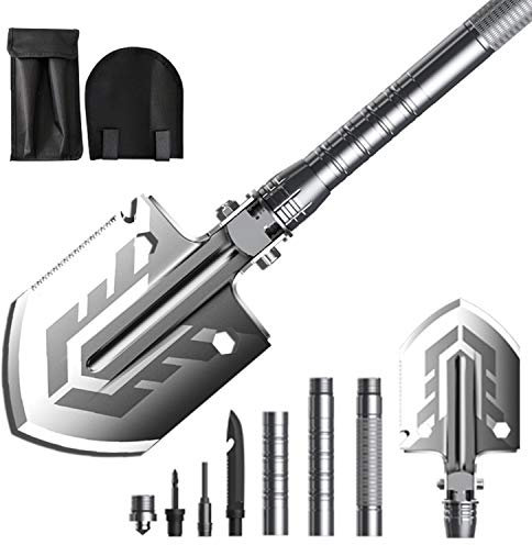 OSPUORT Camping Schaufel Outdoor Taktische Survival Ausrüstung Camping Wandern Wandern Wandern Werkzeuge Jagd Abenteuer Tragbare Multifunktionale Notfall Militär Klappspaten